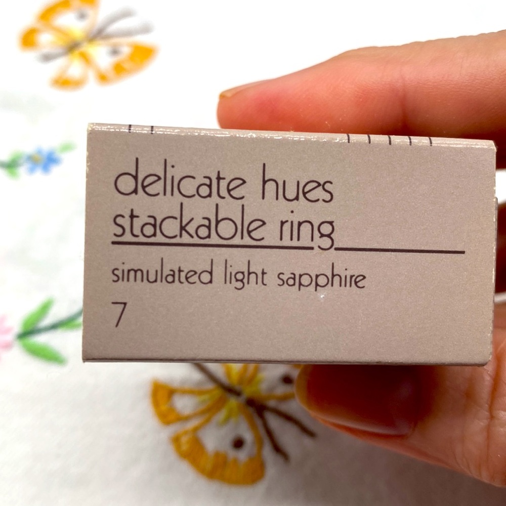 Vintage Avon Delicate Hues Stackable Ring Simulat… - image 6